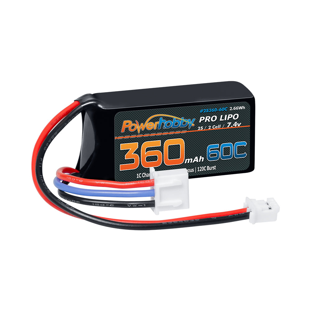 Powerhobby 2s 360mah 60C UPGRADE Lipo Battery Kyosho Mini-Z - PowerHobby