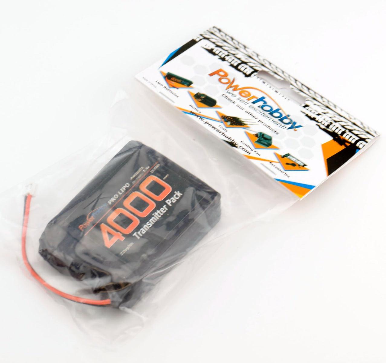 Powerhobby 2S Spektrum DX9/DX7S/DX8/DX6 4000mAh 7.4V Lipo Transmitter TX Battery - PowerHobby
