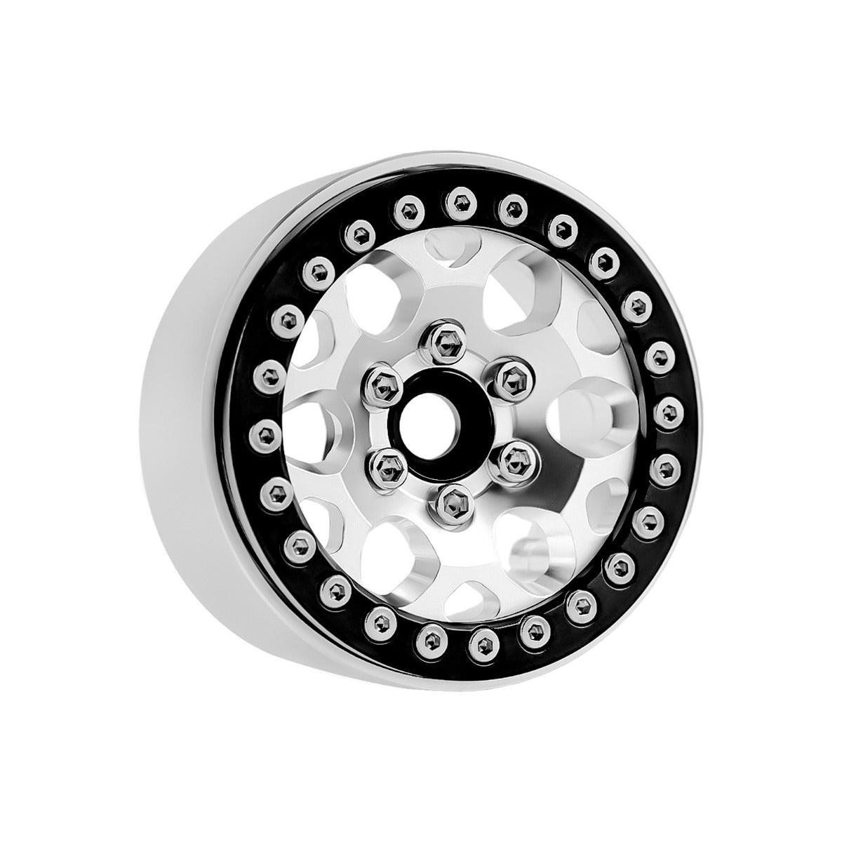 Powerhobby B3 Aluminum 1.9 Beadlock Wheels 9mm Hubs Silver (4) 1/10 Rock Crawler - PowerHobby