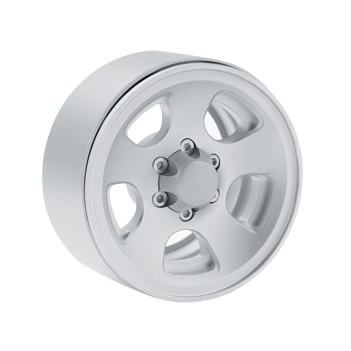 Powerhobby X5 Aluminum 1.9" Beadlock Wheels Silver (4) - PowerHobby