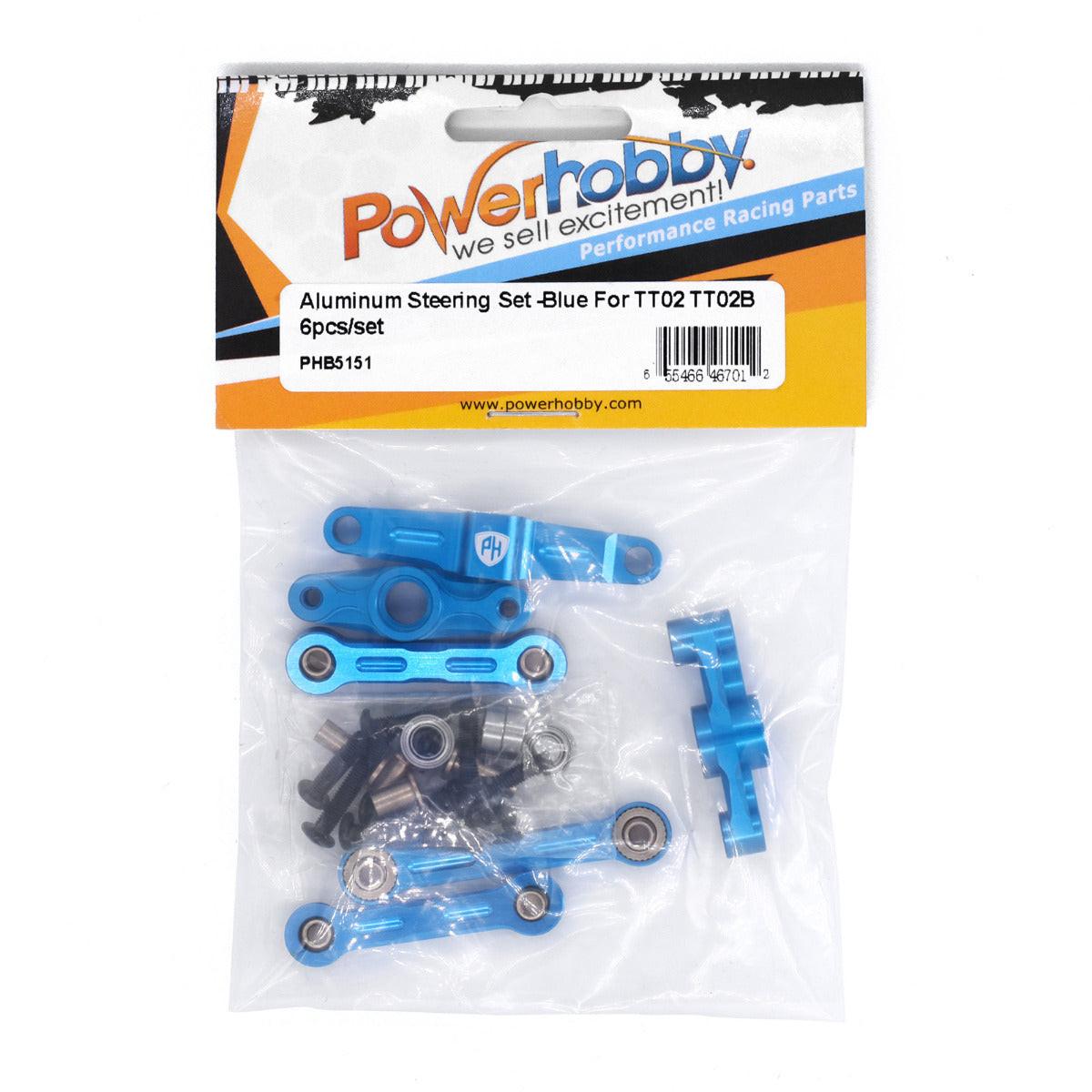 Powerhobby Aluminum Steering / Bellcrank Set Tamiya TT02 - PowerHobby