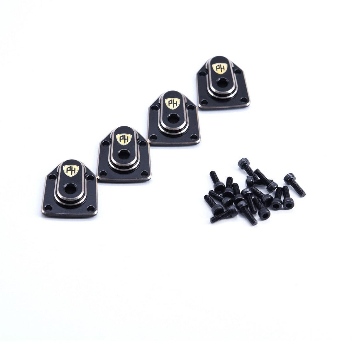 Powerhobby Brass Portal Axle Covers Axial 1/18 Capra UTB18 Black - PowerHobby