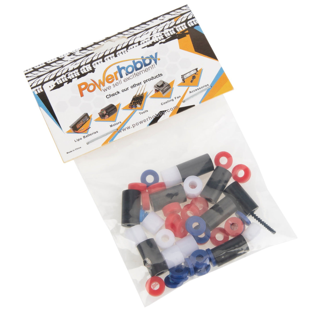 Powerhobby RC Shock Internal Spacers / Limiters (48) 3mm Shock Shaft - PowerHobby