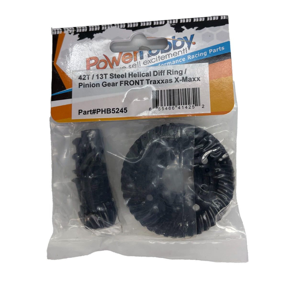Powerhobby 42t / 13t Steel Helical Diff Ring / Pinion Gear FRONT FOR Traxxas X-Maxx - PowerHobby