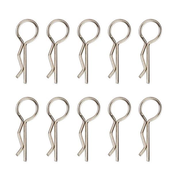 Powerhobby Large Body Clips (10) Axial SCX6 Silver - PowerHobby