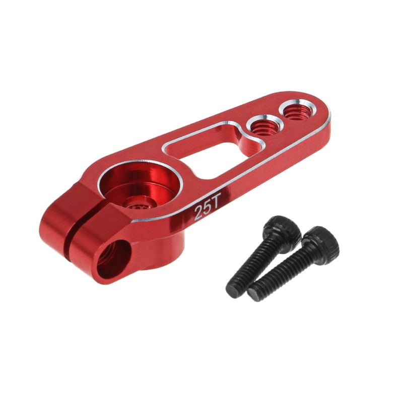 Powerhobby Aluminum 25T Servo Horn Arms 25 Teeth Spline M3 Clamp Red - PowerHobby