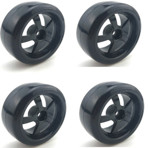 Powerhobby 1/10 Drift Car Mounted Tires / Wheels (4) Black PY018 - PowerHobby