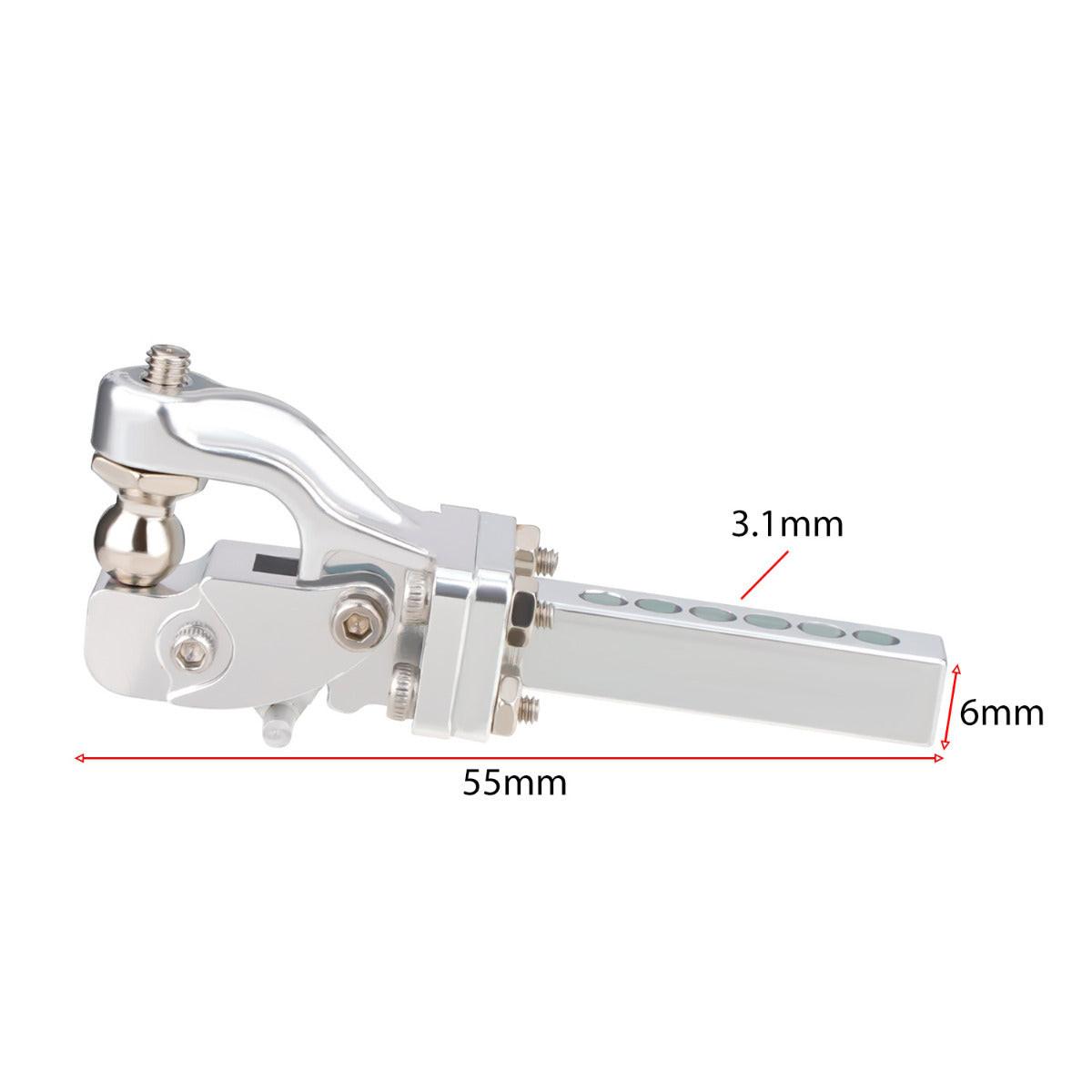 Powerhobby Rescue Tow Trailer Hook Hitch Silver 1/10 Crawler - PowerHobby