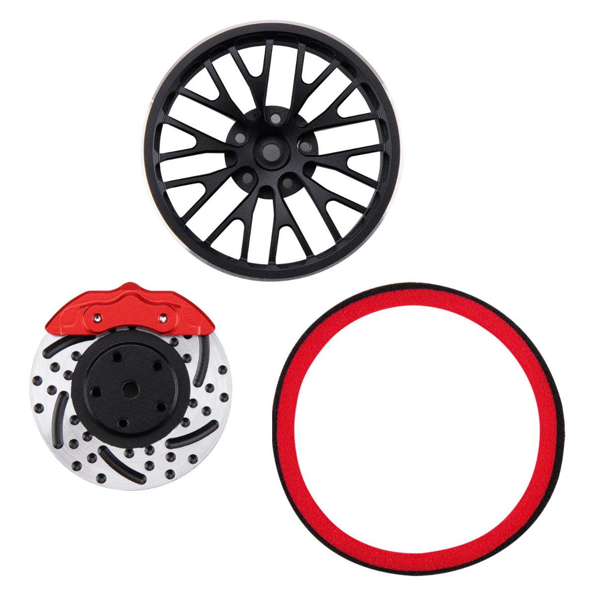 Powerhobby Metal Steering Transmitter Wheel Black FOR Traxxas TQI Radio - PowerHobby