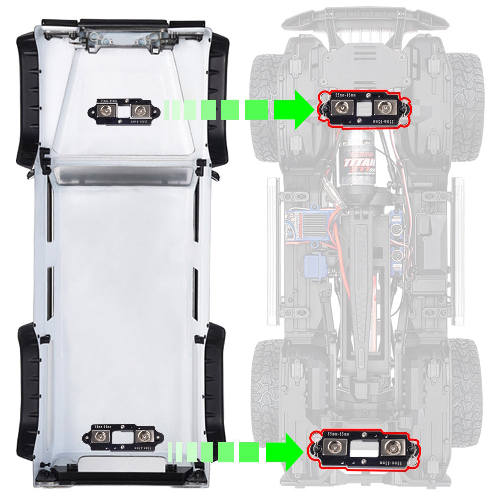 Powerhobby Adjustable Magnetic Body Post Mount FOR TRX-4 Rock Crawler - PowerHobby