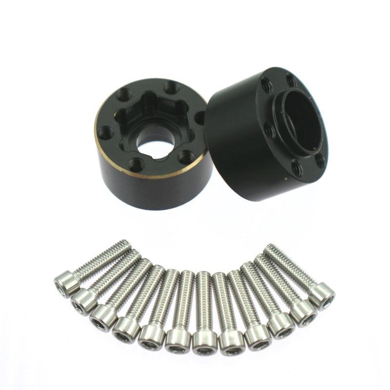 Powerhobby Brass Wheel Hub Hex Adapter Counterweight 18mm FOR SCX10 TRX-4 TRX-6 - PowerHobby