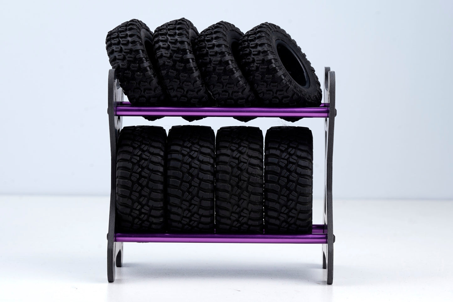 Powerhobby Carbon Fiber Tire Storage Rack FOR 1.0" Tires 1/24 Purple - PowerHobby