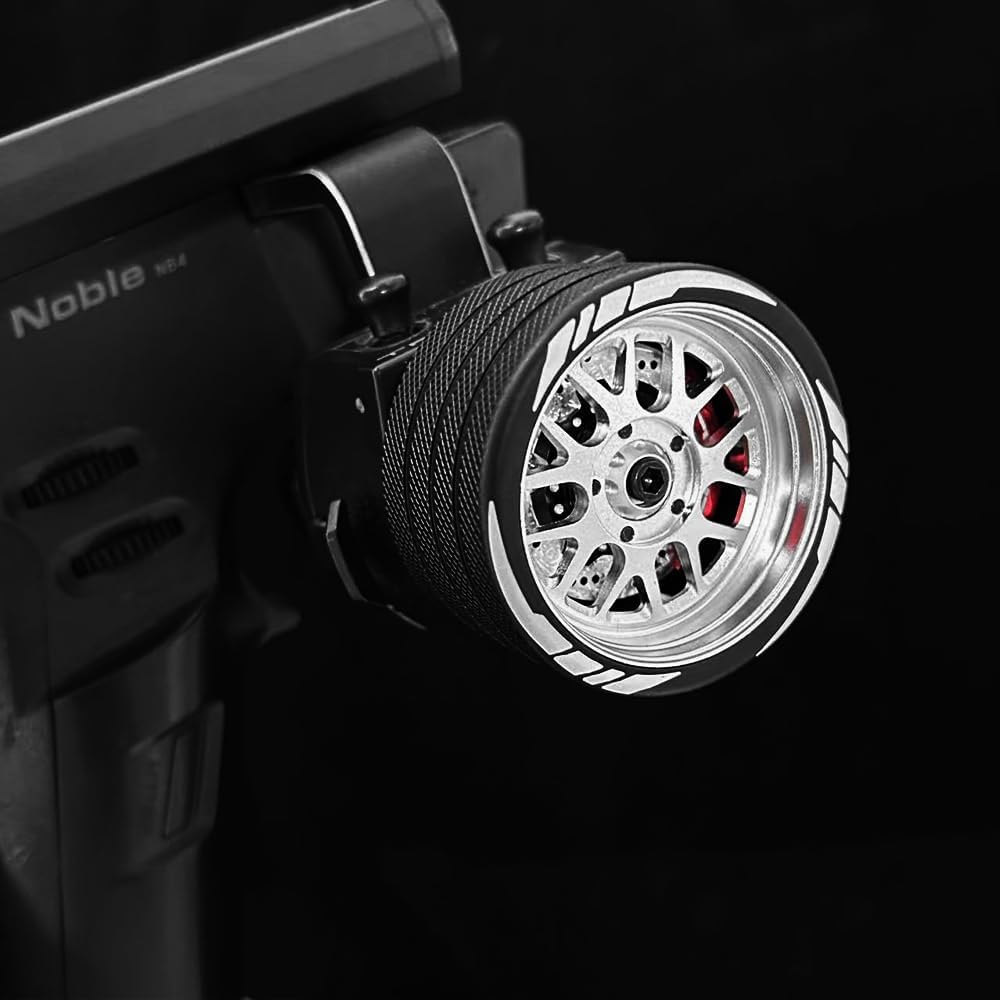 Powerhobby Aluminum RC Hnad Steering Wheel w Brake Disk Silver Flysky NB4 - PowerHobby