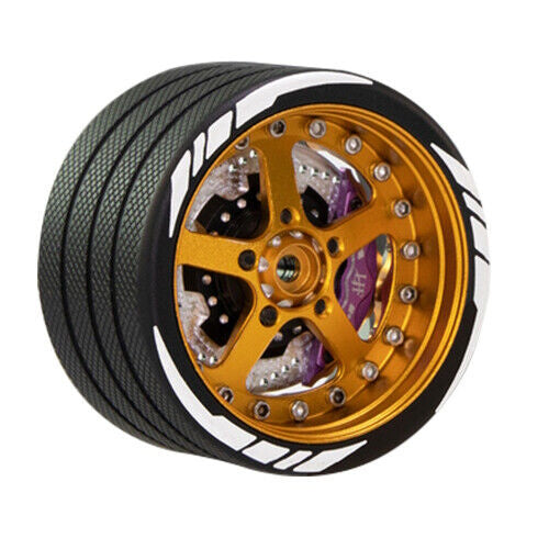 Powerhobby Aluminum RC Hnad Steering Wheel w Brake Disk Gold Flysky NB4 - PowerHobby