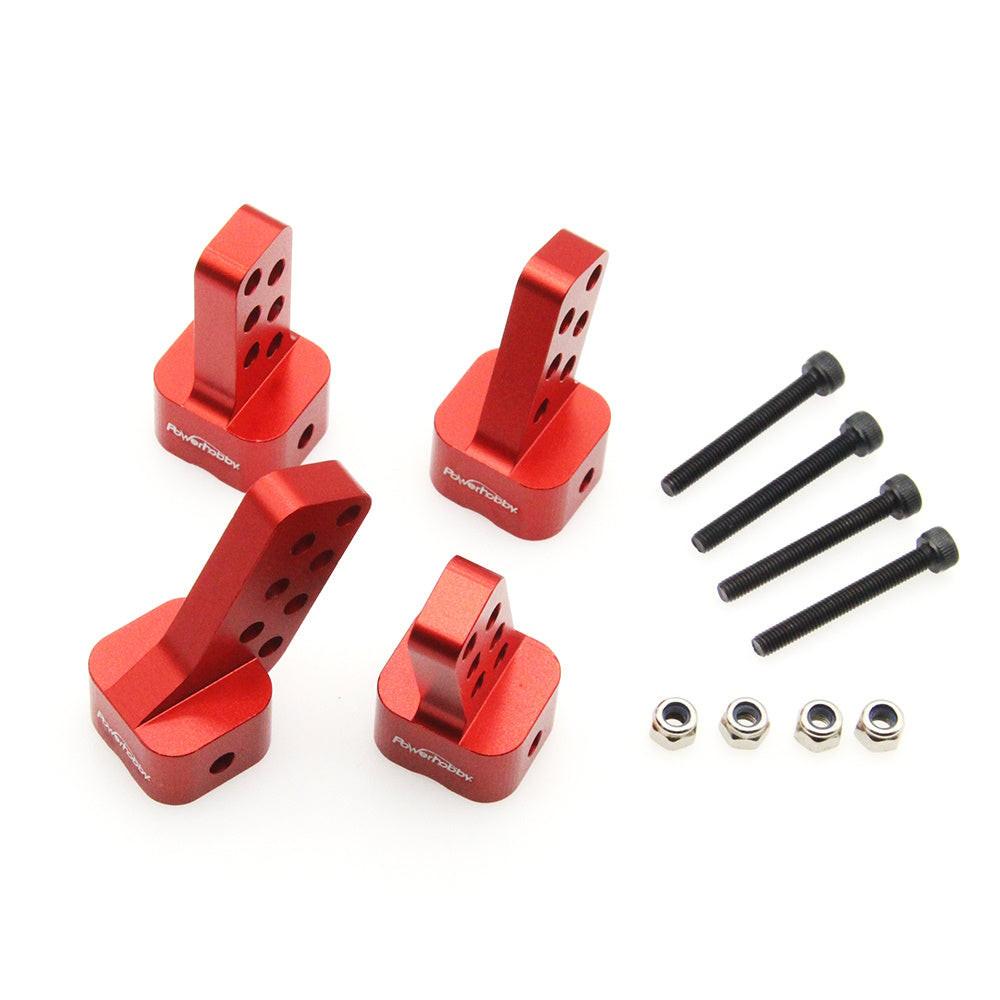 Powerhobby Aluminum Rear Link Riser AR45 Axles RED Axial SCX10 III - PowerHobby