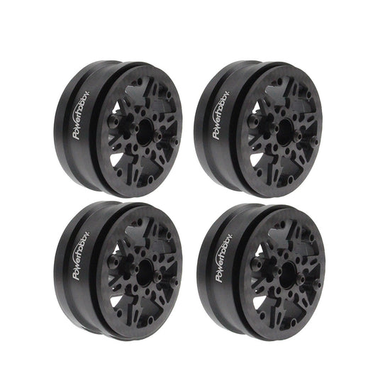 Powerhobby 1.9" Carbon Fiber Lightweight Beadlock Wheels E 1/10 Rock Crawler - PowerHobby
