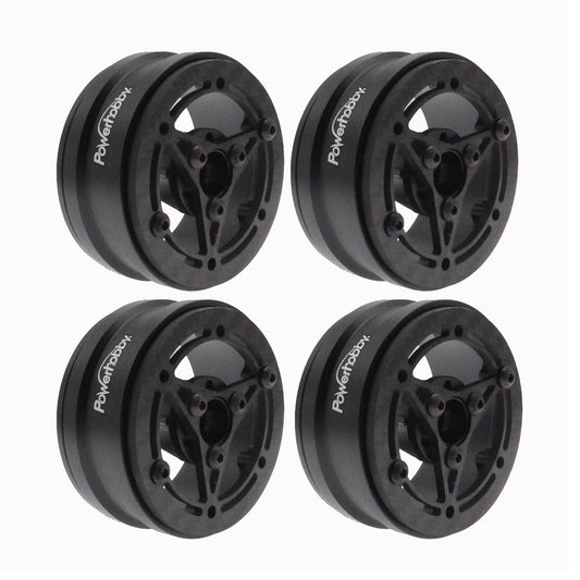 Powerhobby 1.9" Carbon Fiber Lightweight Beadlock Wheels H 1/10 Rock Crawler - PowerHobby