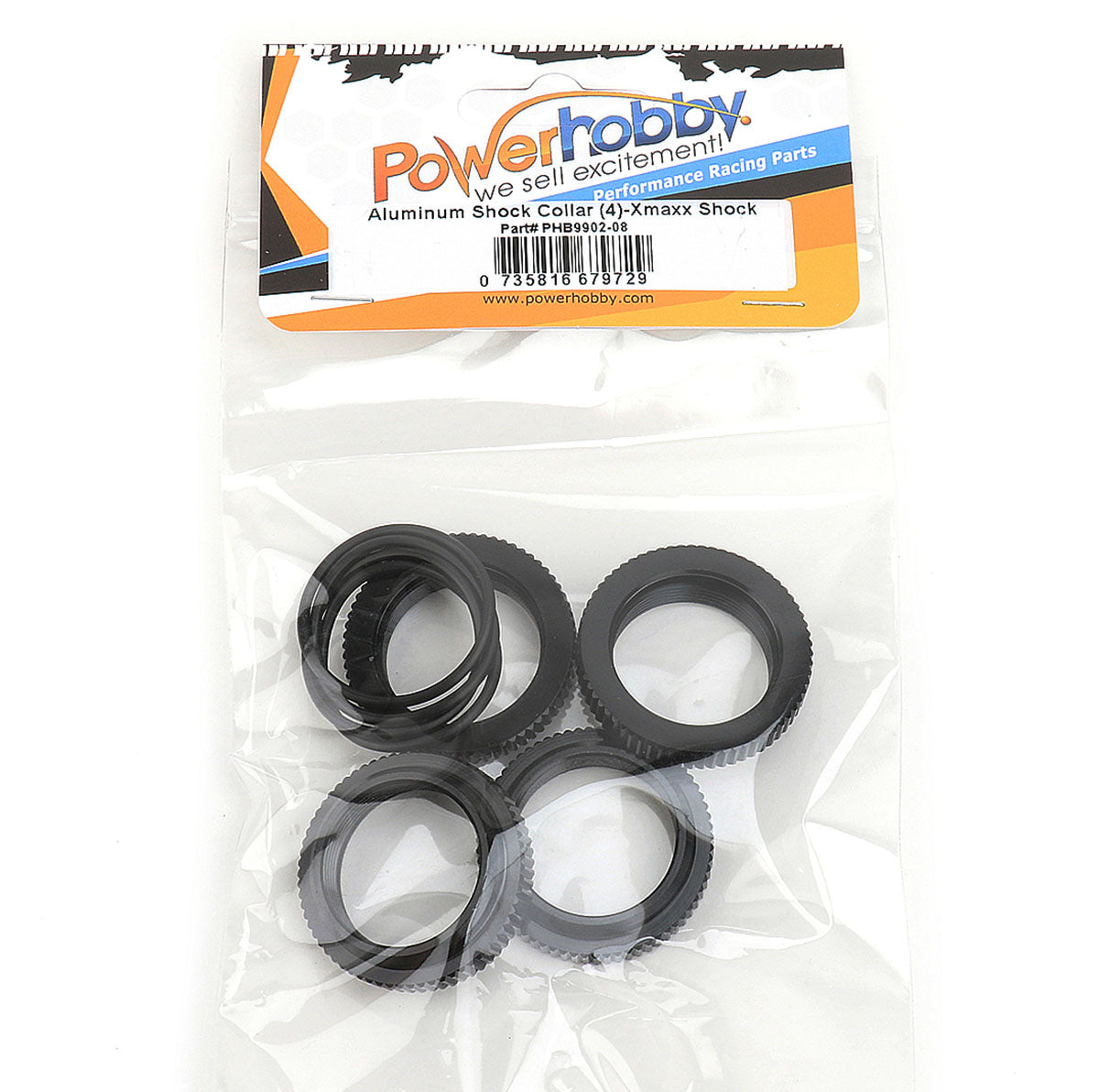 Powerhobby Aluminum Shock Collar (4) XTREME X-Maxx Shocks - PowerHobby