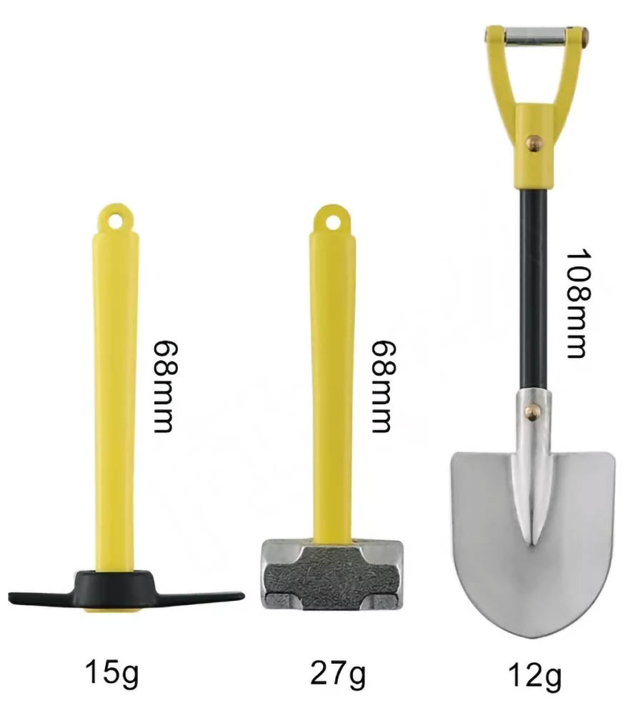 Powerhobby Metal AXE / Hammer / Pickaxe Yellow 1/10 Rc Rock Crawler Accessory - PowerHobby