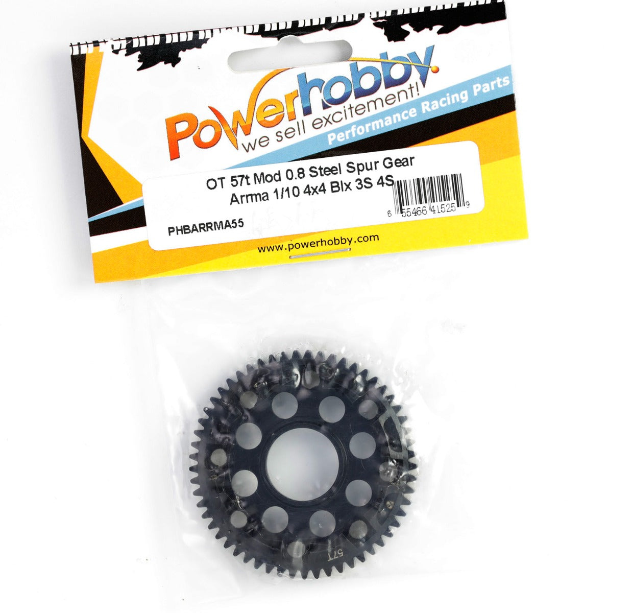 Powerhobby Hardened Steel 0.8MOD 57T Spur Gear Arrma 4S Kraton / Outcast - PowerHobby