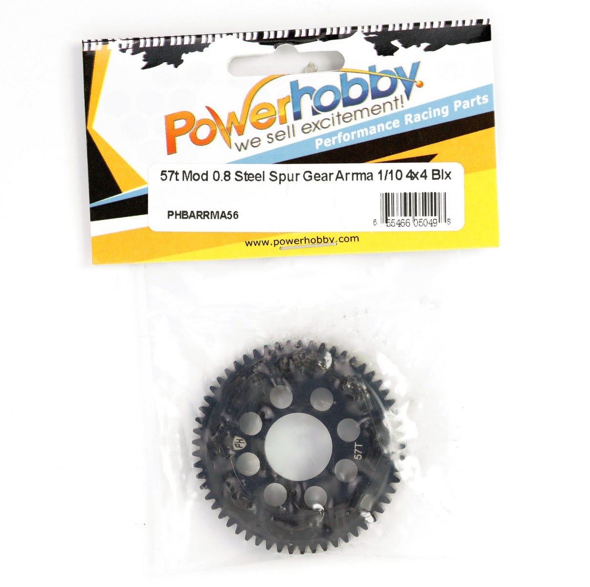 Powerhobby Hardened Steel 0.8MOD 57T Spur Gear Arrma 3s 4x4 - PowerHobby