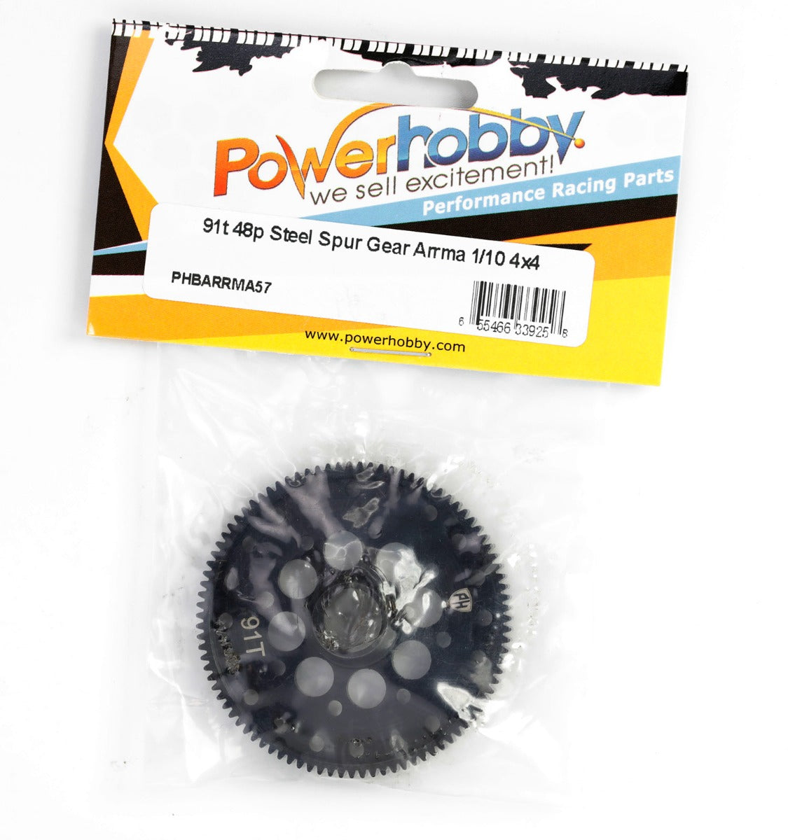 Powerhobby Hardened Steel 48P 91T Spur Gear Arrma 4x4 Granite senton Typhon - PowerHobby