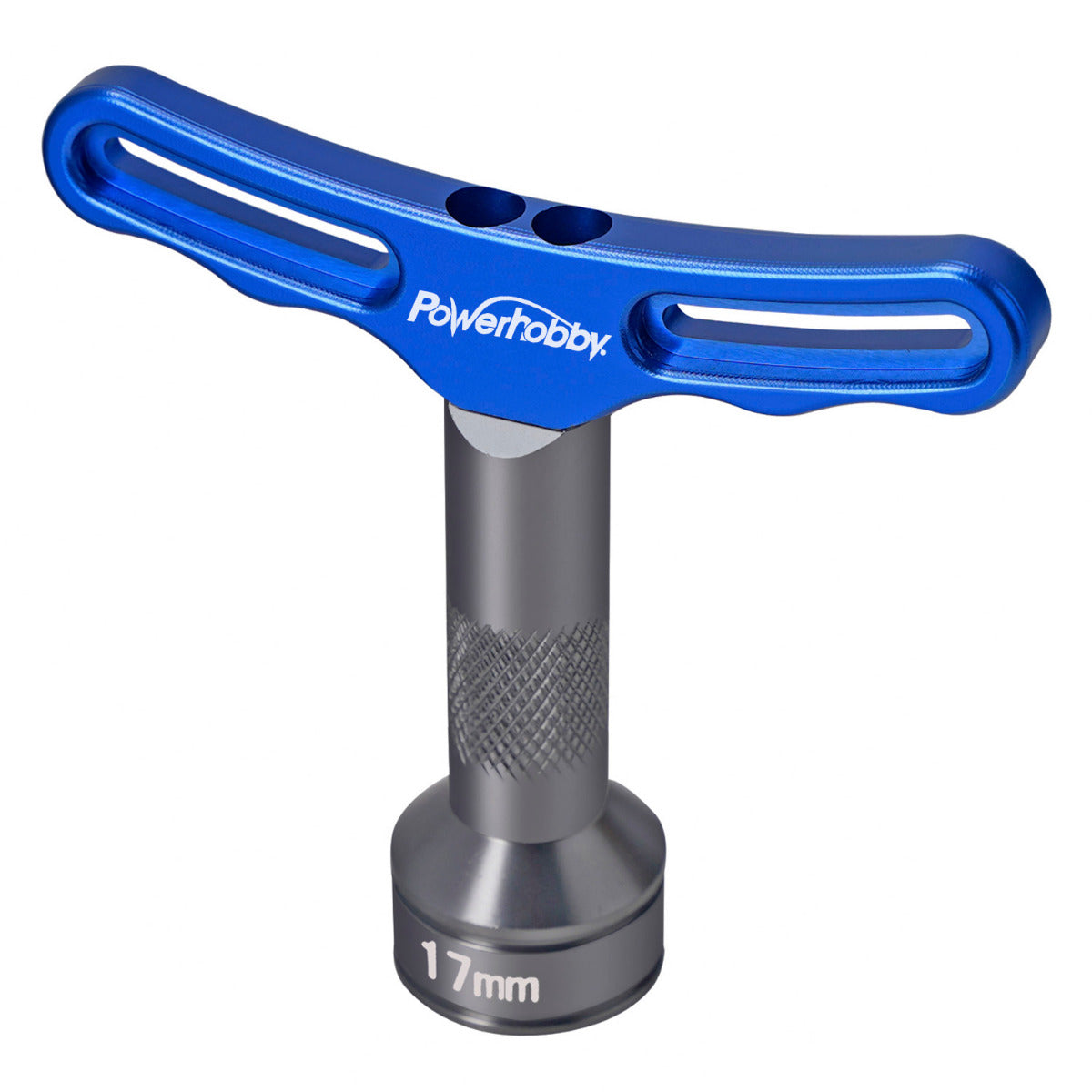Powerhobby 17mm Aluminum T-Handle Hex Wheel Wrench Blue RC Tools - PowerHobby