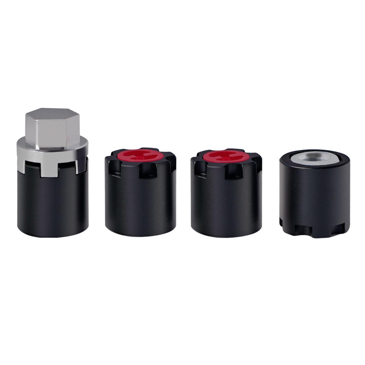 Powerhobby 1/10 Scale Rock Crawler M4 Locking Hubs w Tool Black - PowerHobby