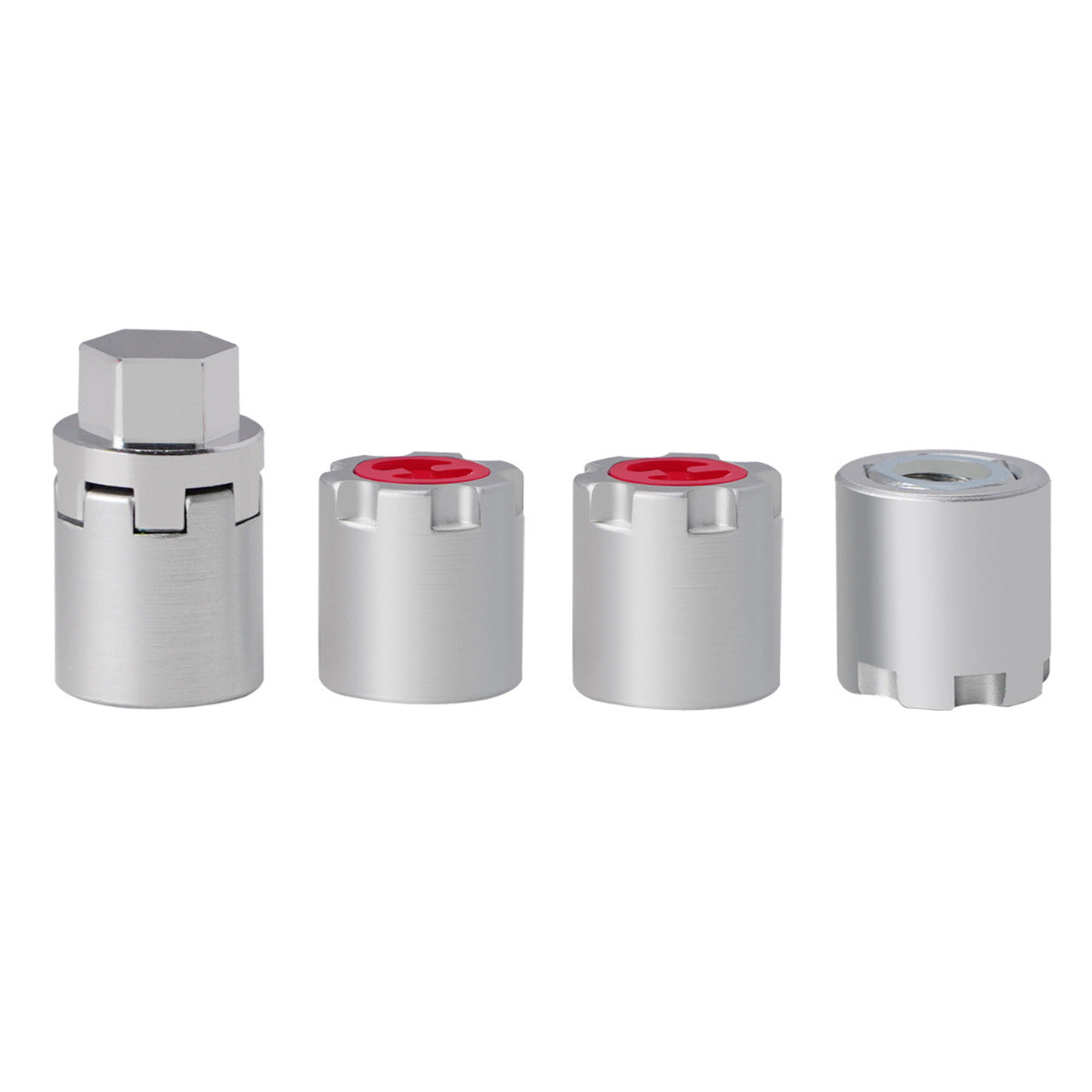 Powerhobby 1/10 Scale Rock Crawler M4 Locking Hubs w Tool Silver - PowerHobby