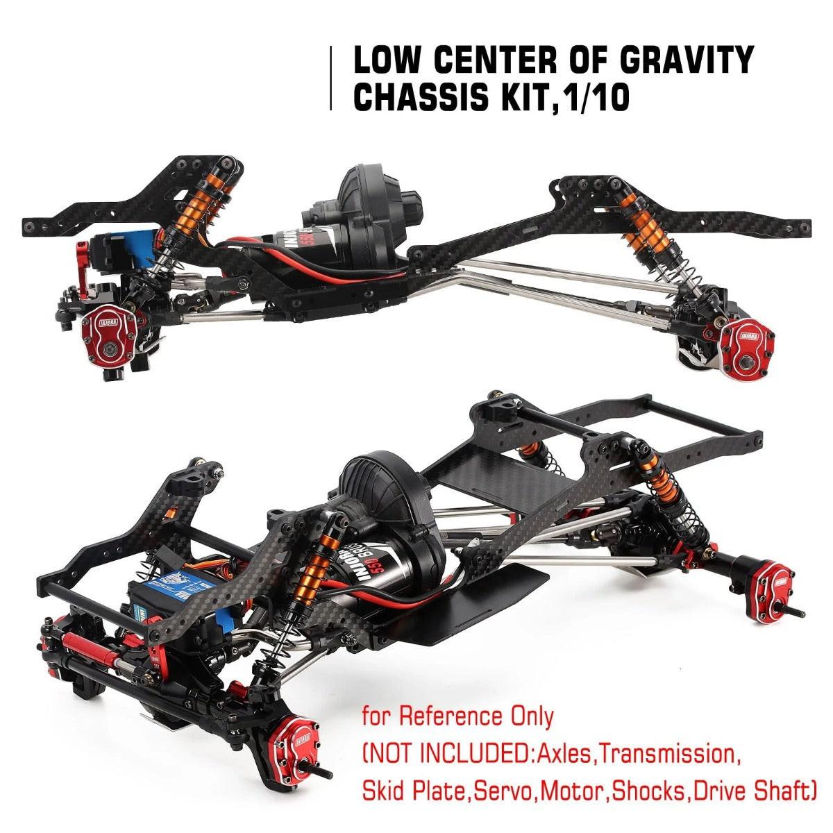 Powerhobby LCG Carbon Fiber Chassis Kit Frame for 1/10 Axial SCX10 & SCX10 II - PowerHobby