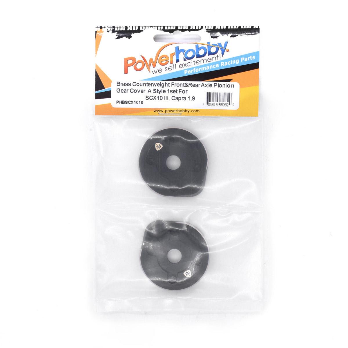 Powerhobby Outer Brass portal Covers Front or Rear Axial Capra / SCX10 III 50Grams - PowerHobby