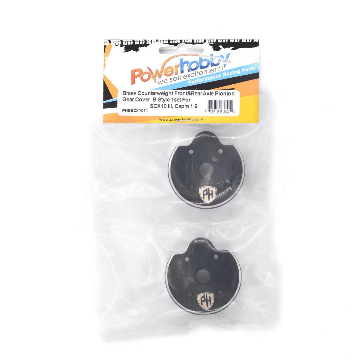 Powerhobby Outer Brass portal Cover Front or Rear Axial Capra / SCX10 III 85Grams - PowerHobby