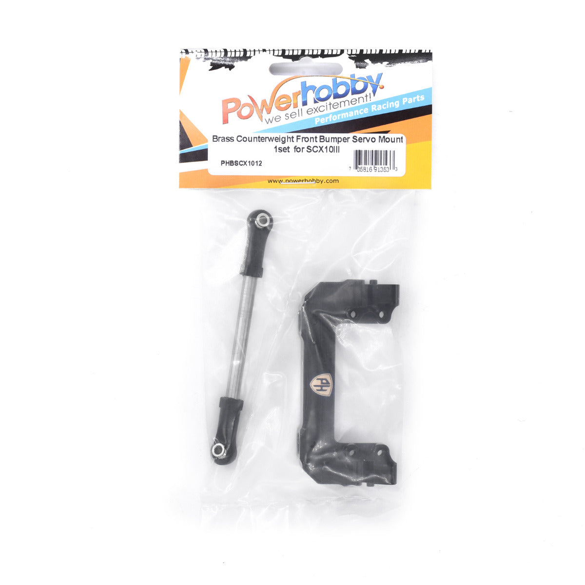 Powerhobby Brass Counterweight Front Bumper Mount Axial SCX10 III - PowerHobby
