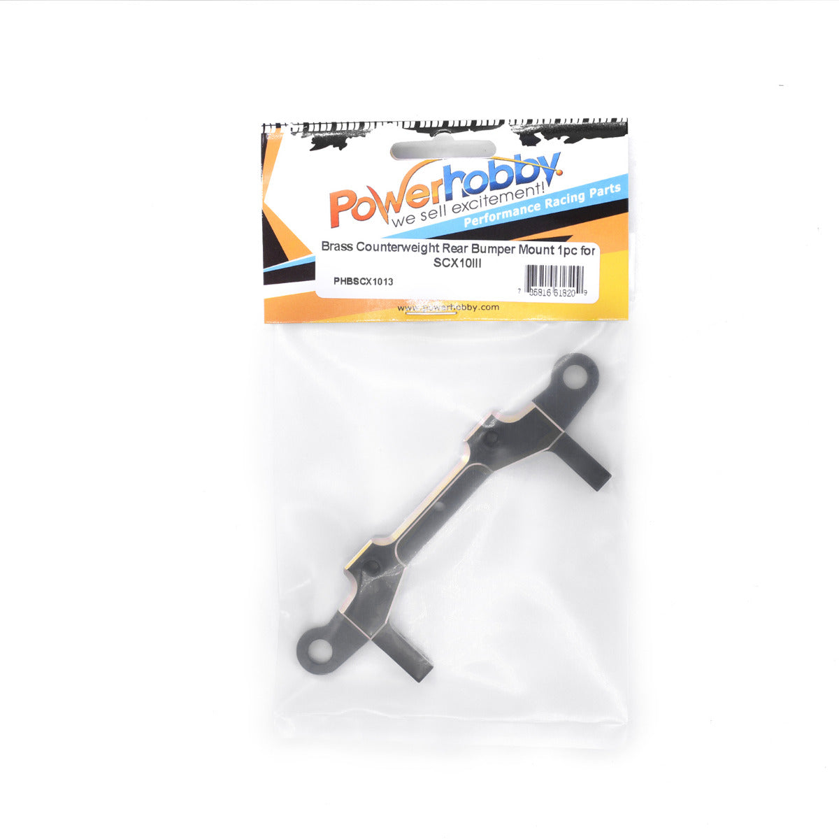 Powerhobby Brass Counterweight Rear Bumper Mount Axial SCX10 III - PowerHobby