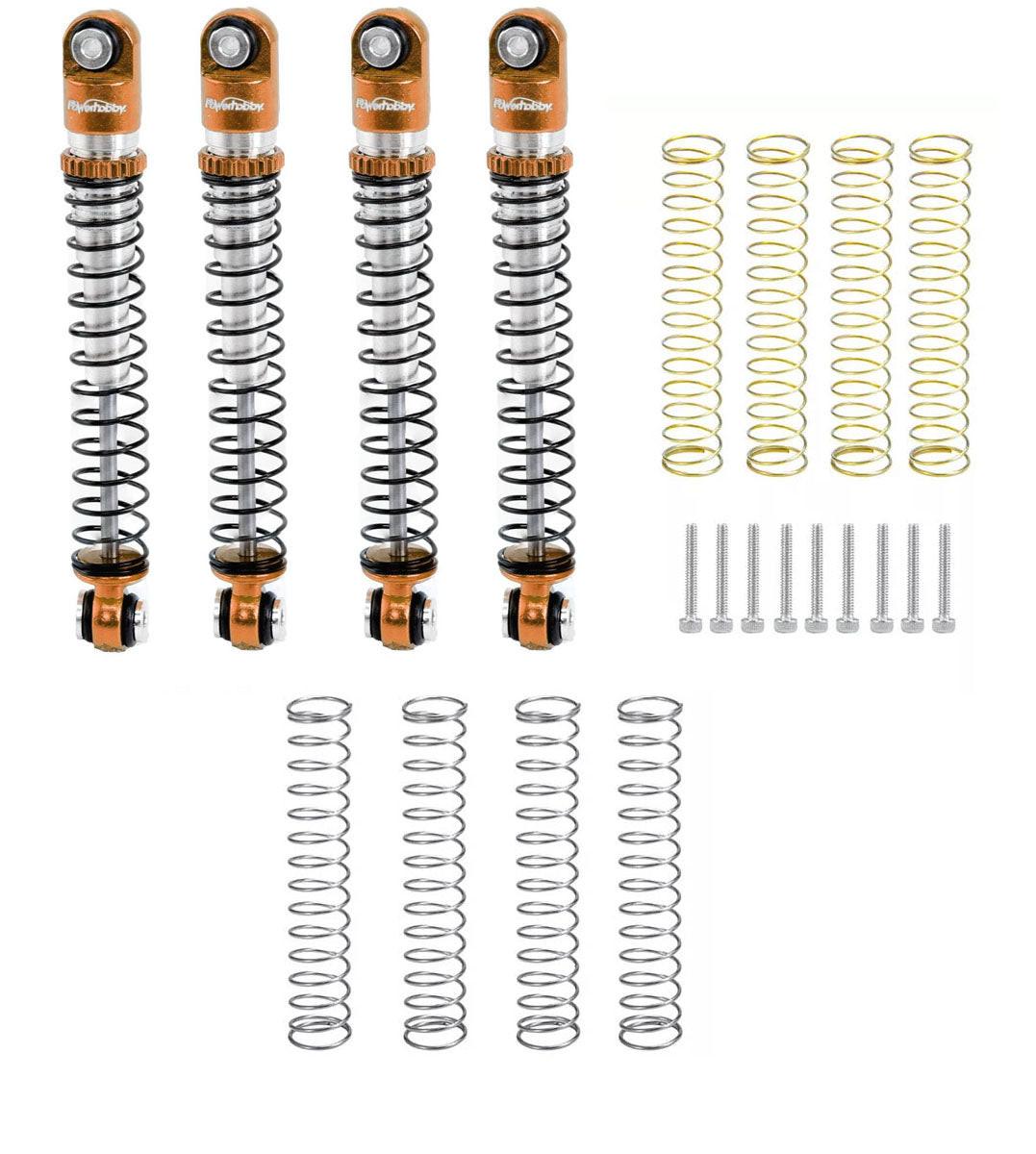 Powerhobby 1/24 Axial SCX24 Aluminum 54mm Long Travel Shocks Jeep Bronco Bronze - PowerHobby
