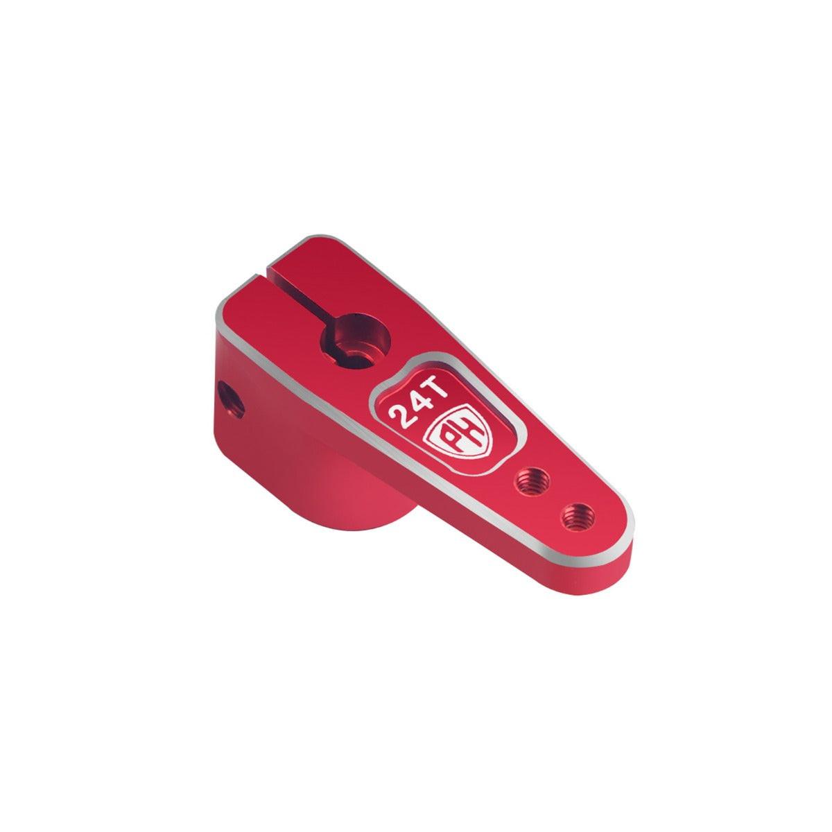 Powerhobby Aluminum 24T Axial SCX24 stock Servo Horn Jeep C10 Red - PowerHobby