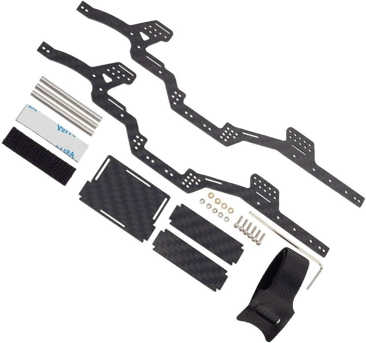Powerhobby Axial SCX24 Jeep Gladiator LCG Carbon Fiber Chassis - PowerHobby