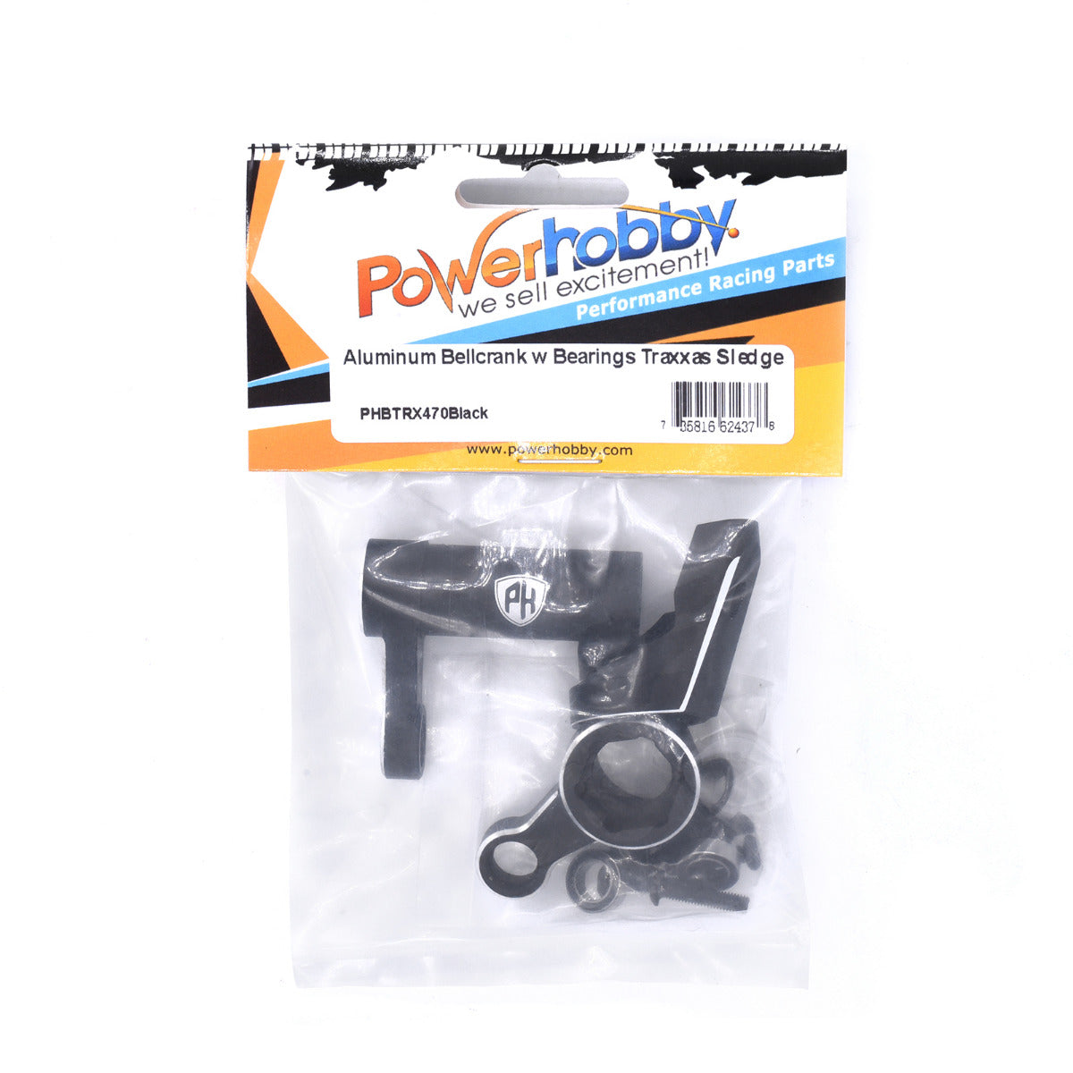 Powerhobby Aluminum Bellcrank w Bearings FOR Traxxas Sledge Black Steering - PowerHobby