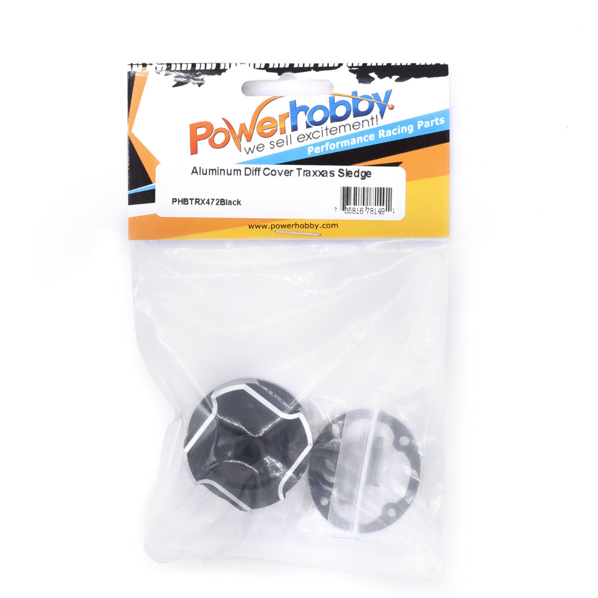 Powerhobby Aluminum Diff Cover FOR Traxxas Sledge Black - PowerHobby