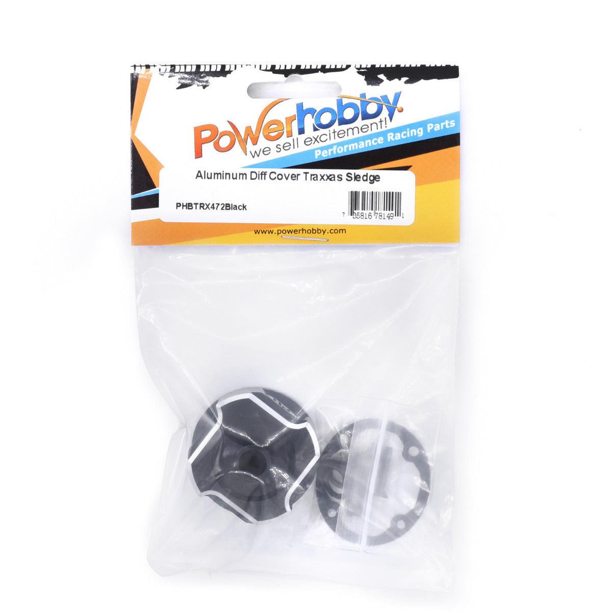 Powerhobby Aluminum Diff Cover FOR Traxxas Sledge Black - PowerHobby