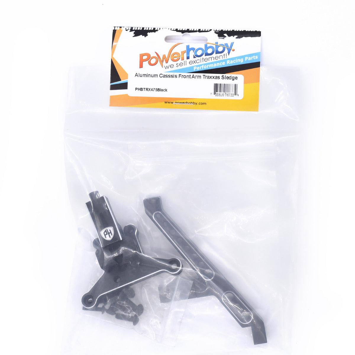 Powerhobby Aluminum Cassis Front Arm FOR Traxxas Sledge Black - PowerHobby