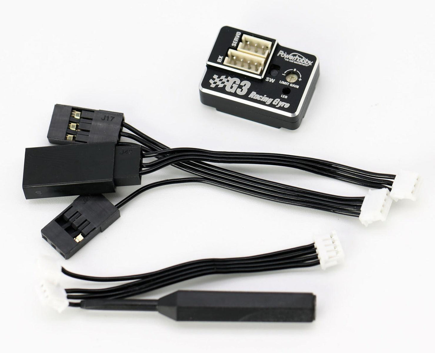 Powerhobby G3 Aluminum Case Dual Gain Micro Steering Tuned Gyro Kyosho Mini-Z - PowerHobby