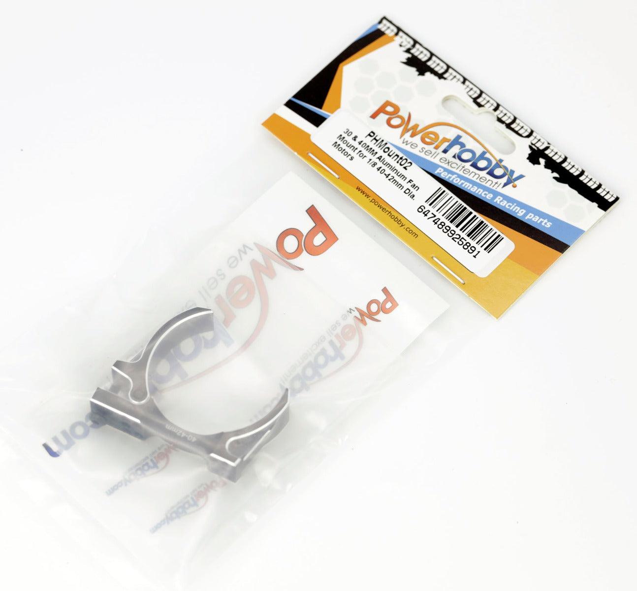 Powerhobby 1/8 Aluminum 40-42mm Dia. Motor Mount 30mm 40mm Fan - PowerHobby