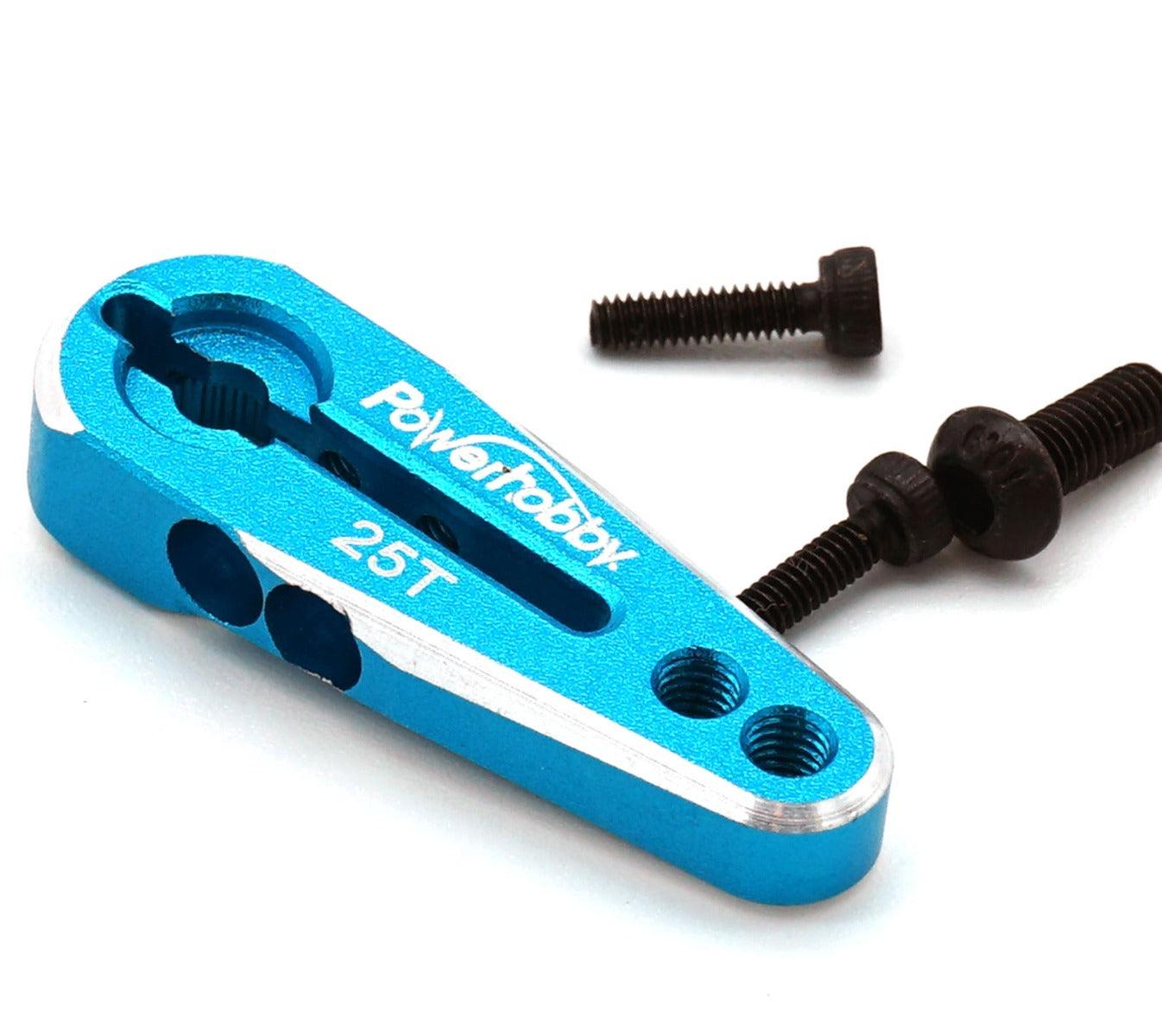 Powerhobby 25T Aluminum Clamping Servo Horn Blue - PowerHobby