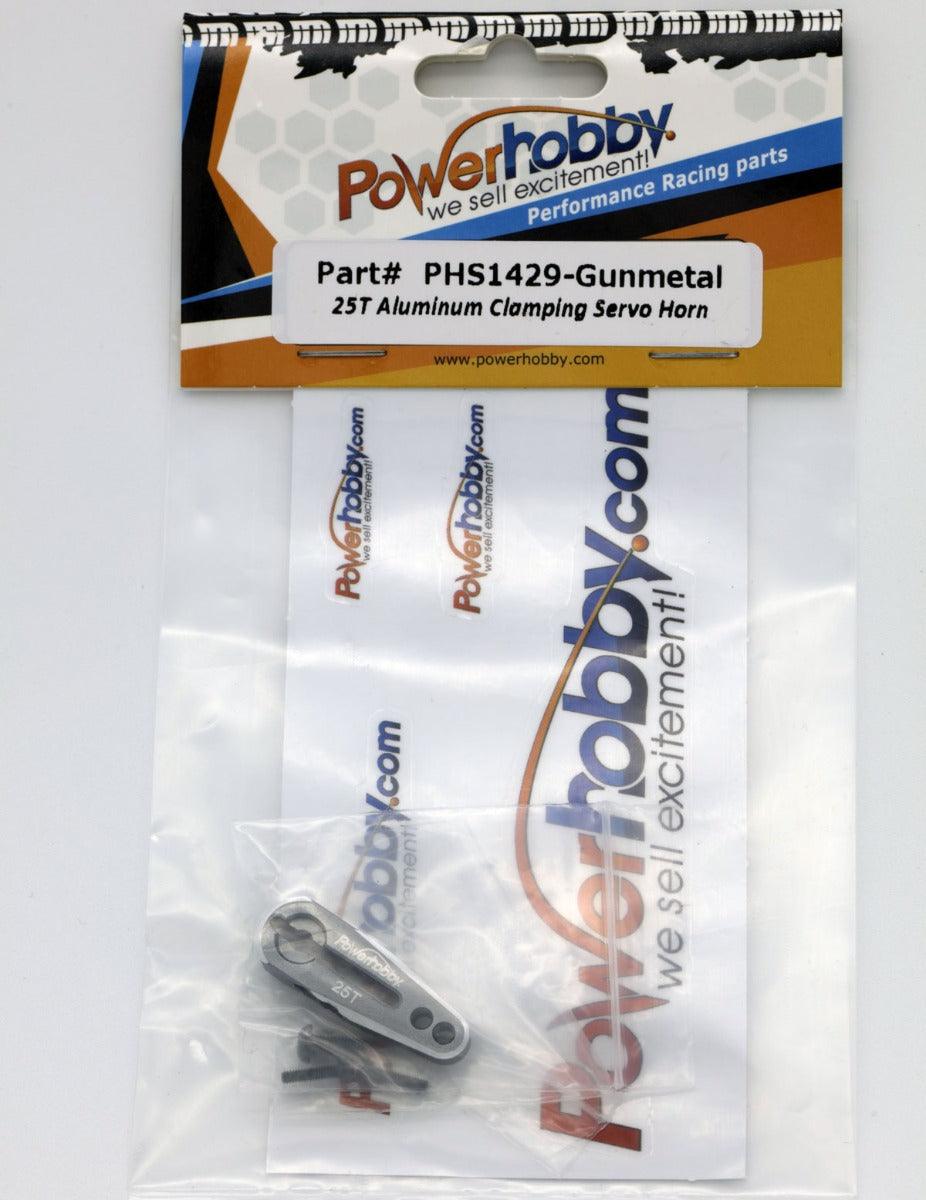 Powerhobby 25T Aluminum Clamping Servo Horn GunMetal - PowerHobby