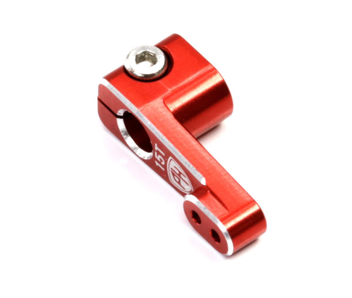 Powerhobby Aluminum 15T Emax Servo Horn For Axial SCX24 Jeep C10 Red - PowerHobby