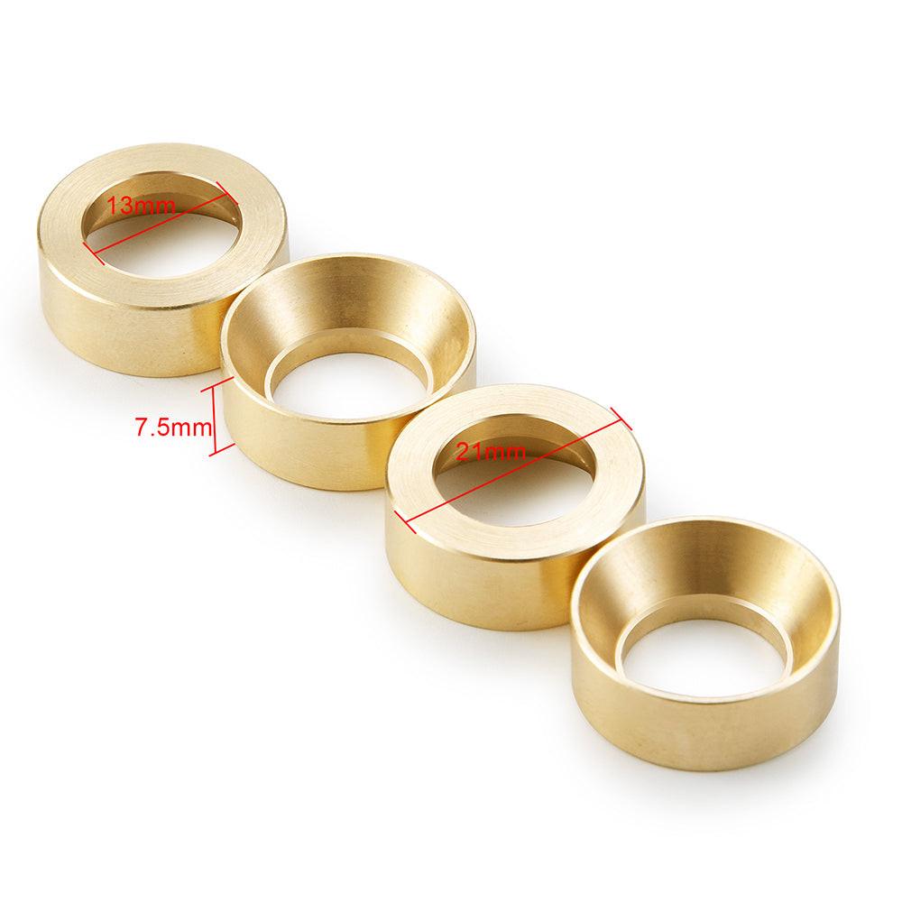 Powerhobby SCX24 Jeep C10 Deadbolt Bronco Brass Wheel Counter Weights 10g - PowerHobby
