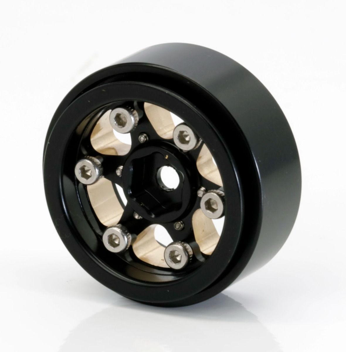 Powerhobby 1.0" Black Brass Beadlock Crawler Wheels 1/24 FOR Traxxas TRX-4M TRX4M - PowerHobby