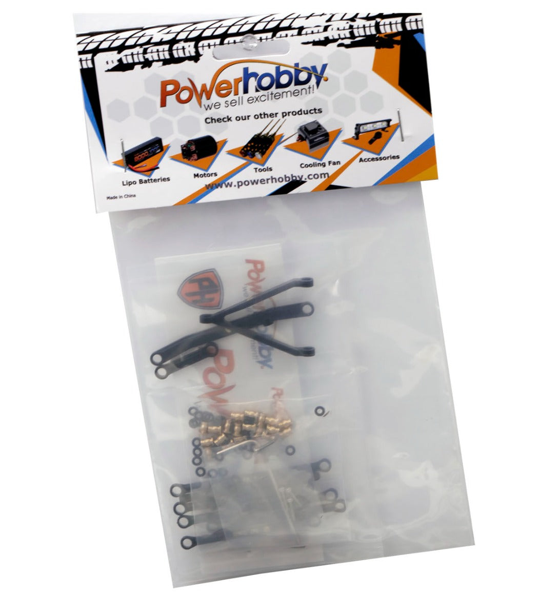 Powerhobby BRASS Suspension Links Steering Rod Tie 133.7mm SCX24 C10 Jeep - PowerHobby