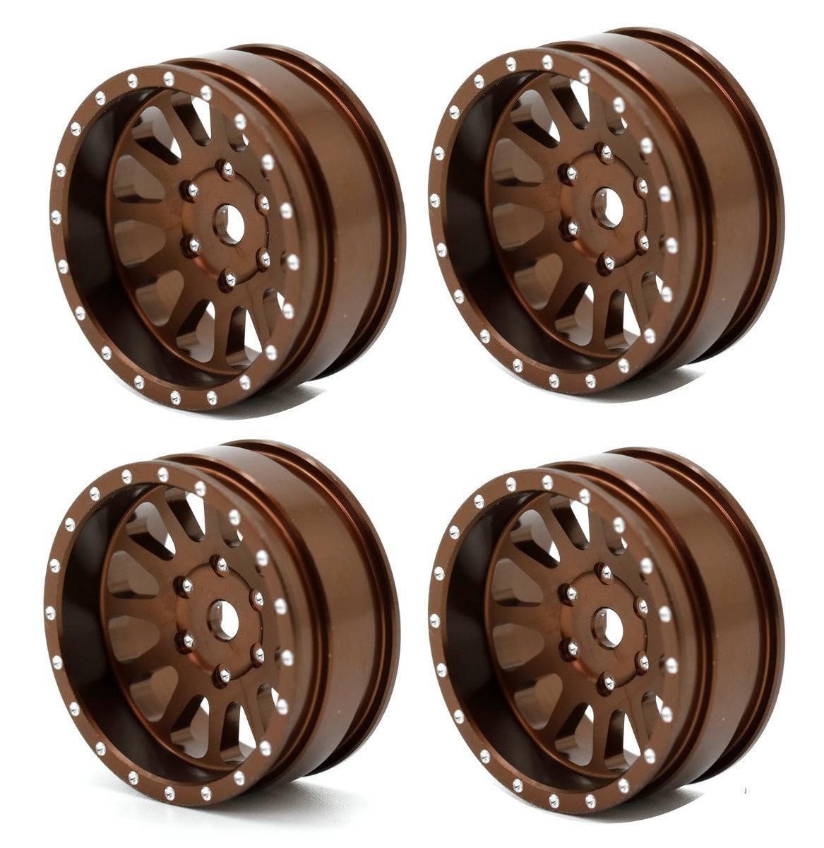 Powerhobby A24 Aluminum 1.0” Rock Crawler Wheels Axial SCX24 - Bronze - PowerHobby